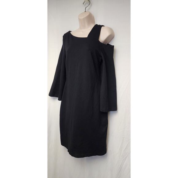 IMNYC ISAAC MIZRAHI Cutout/Cold Shoulder Bodycon Knee Length Dress Black Size M - Picture 3 of 7
